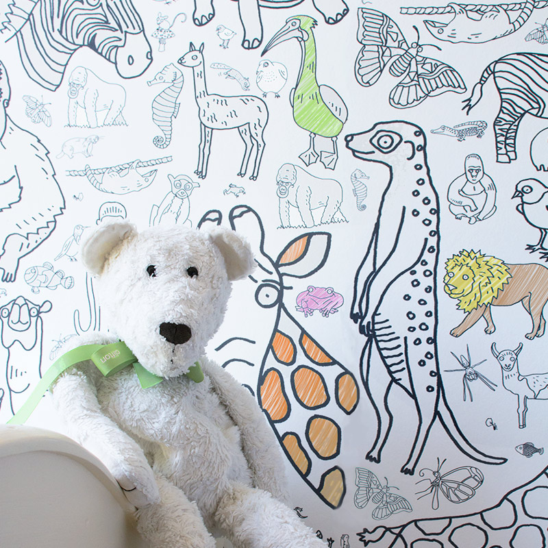 GREAT ART® Mural – Jungle Animals Wallpaper – Safari Mural Children Room  Poster Wild Animal Adventure Art Colourful Kids Design Wilderness Decor  Wallpaper (82.7 x 55 Inch / 210 x 140 cm) : Amazon.co.uk: Baby Products