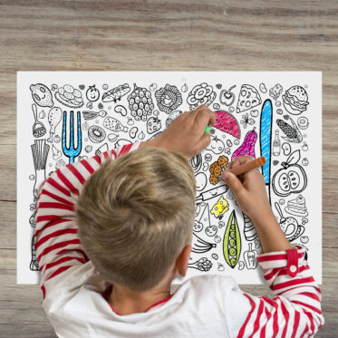 Colour-in placemat